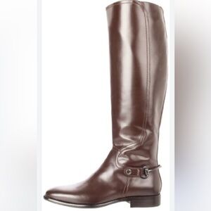 Joan & David Zahari Leather Horsebit Boots 8.5